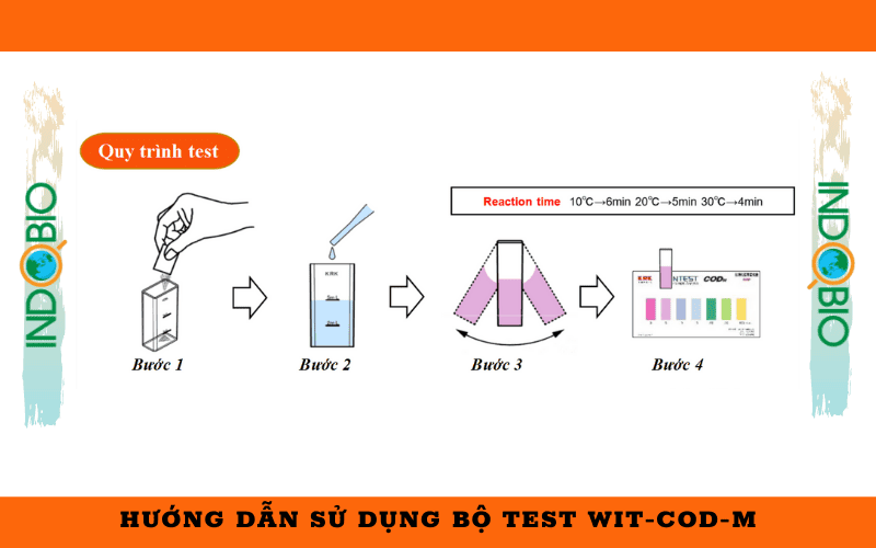 cách test nhanh COD thang trung trong nước thải với bộ test kit wit-cod-m của KRK Nhật Bản thang đo 0-100 ppm